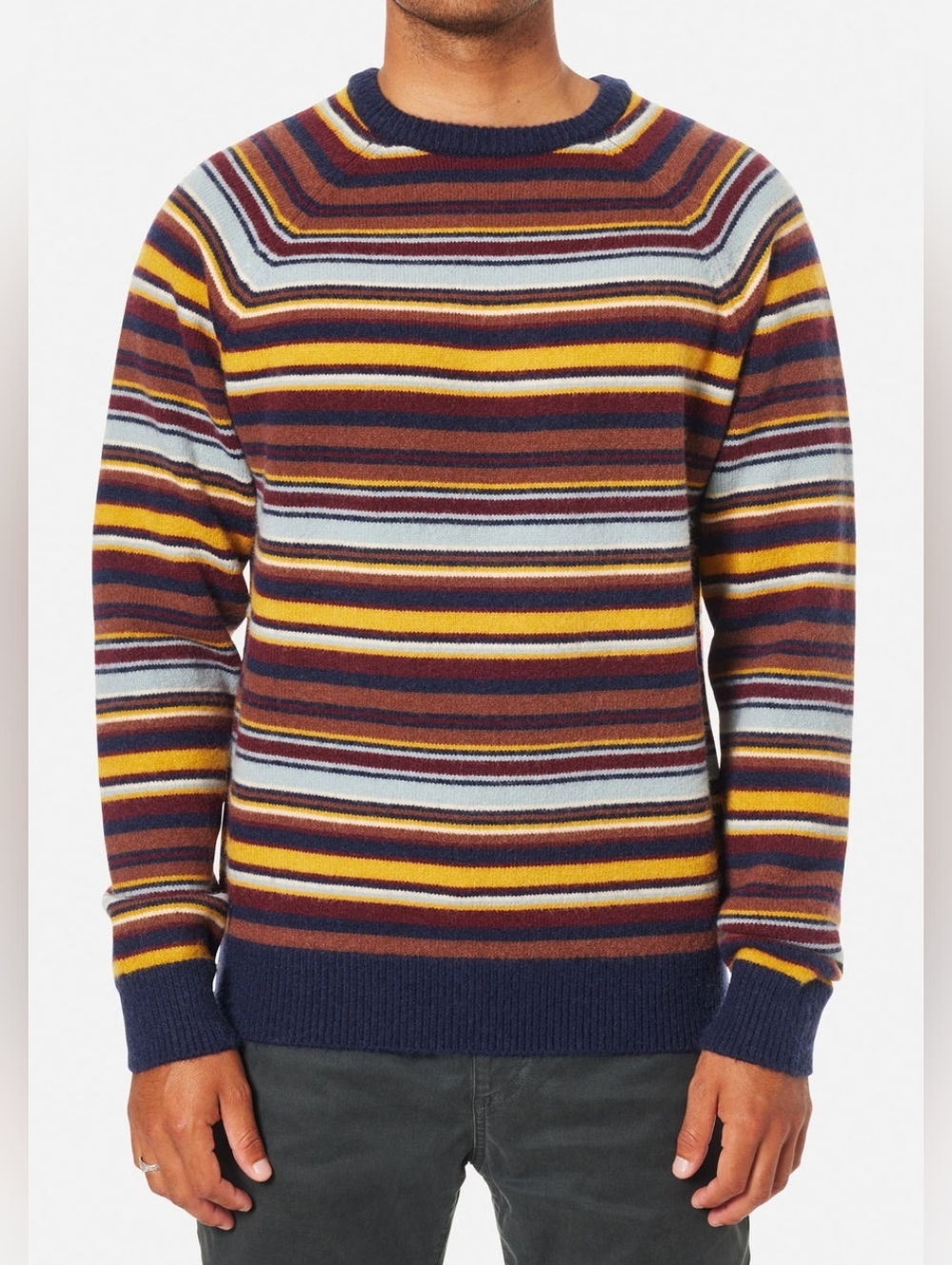 NWT Katin Hitch Stripe Sweater: Polar Navy Medium